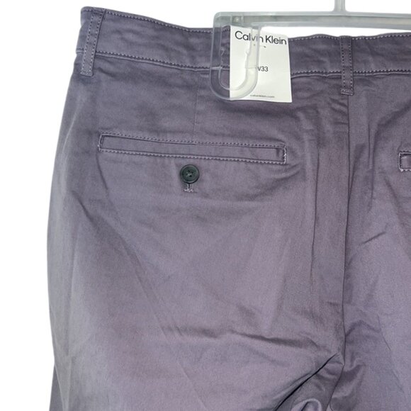 Calvin Klein Men's Purple Gray Ridge Comfort Chinos, Size 33W, NWT - Picture 5 of 5